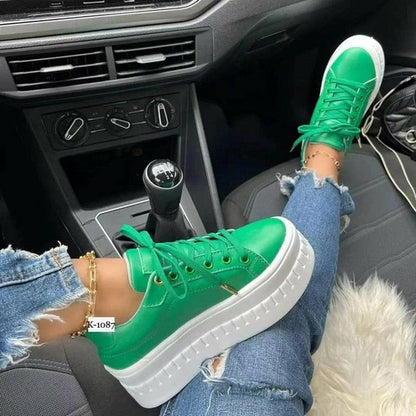 fachgo | Casual Platform Women's Shoes Flat Womens Sneakers