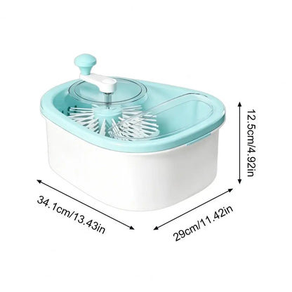 Manual Fruit & Vegetable Washer with Rotating Brush