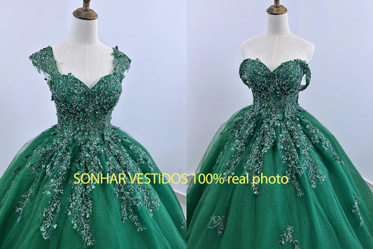 fachgo | Customized 15 Quinceanera Dresses Ball Gown Luxury Glitter Party Dresses Elegant Off Shoulder 15 Yearl Old Dress Prom Gown 2025