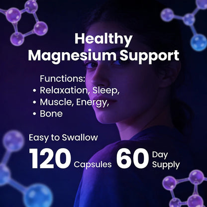 12-in-1 Magnesium Complex Supplement – High Absorption Rate, Supports Muscles, Nerves and Sleep, Suitable for Men and Women