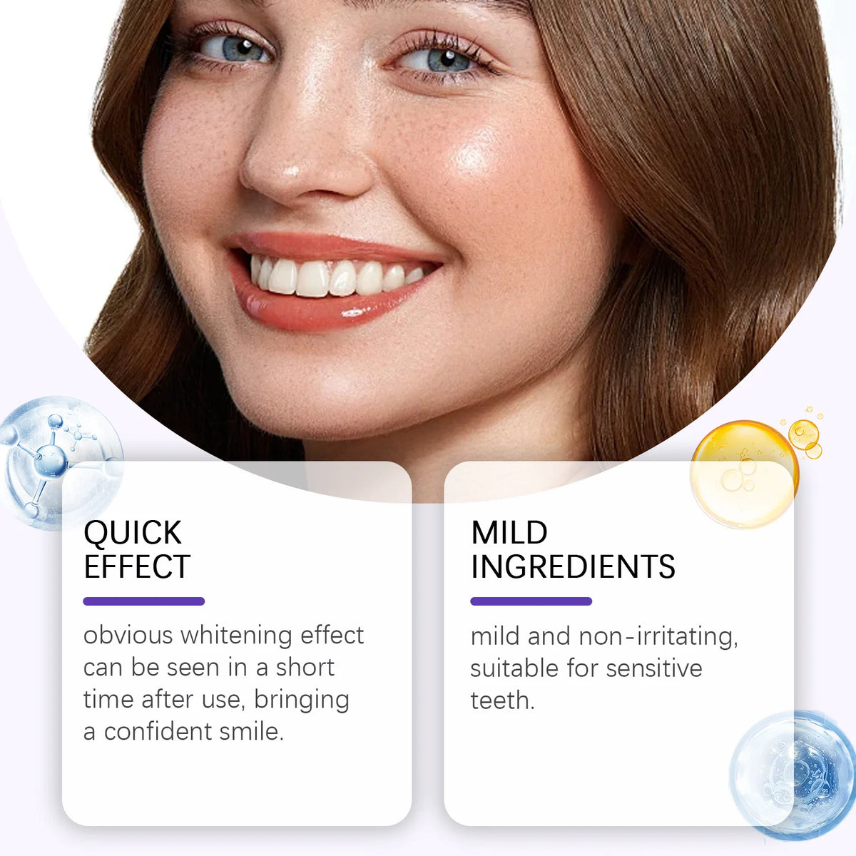 Purple Teeth Whitening Strips – Peroxide-Free, 30-Minute Brightening (7 Strips)