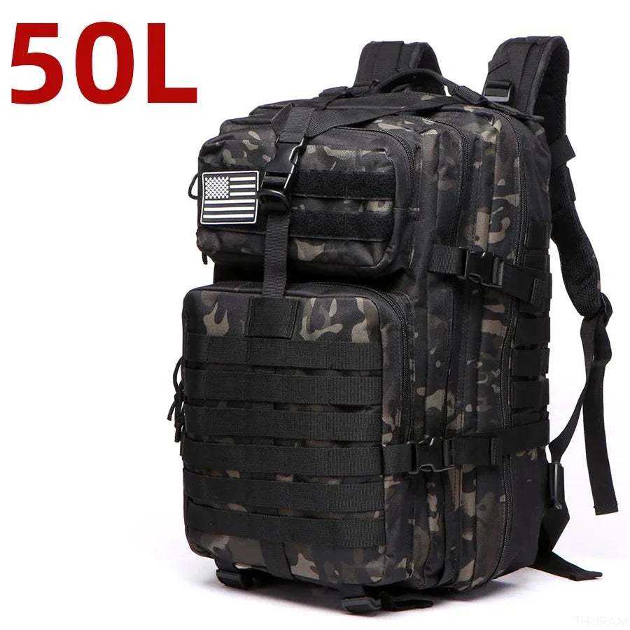 fachgo | 25L/50L 1000D Nylon Waterproof Trekking Fishing Hunting Bag Backpack Outdoor Rucksacks Tactical Sports Camping Hiking