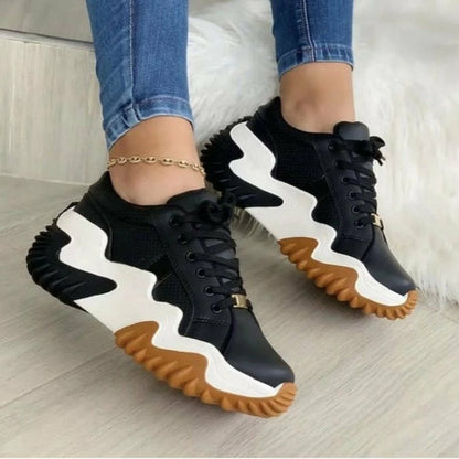 fachgo | Summer Women's Sneakers Thick Bottom Canvas Casual Shoes