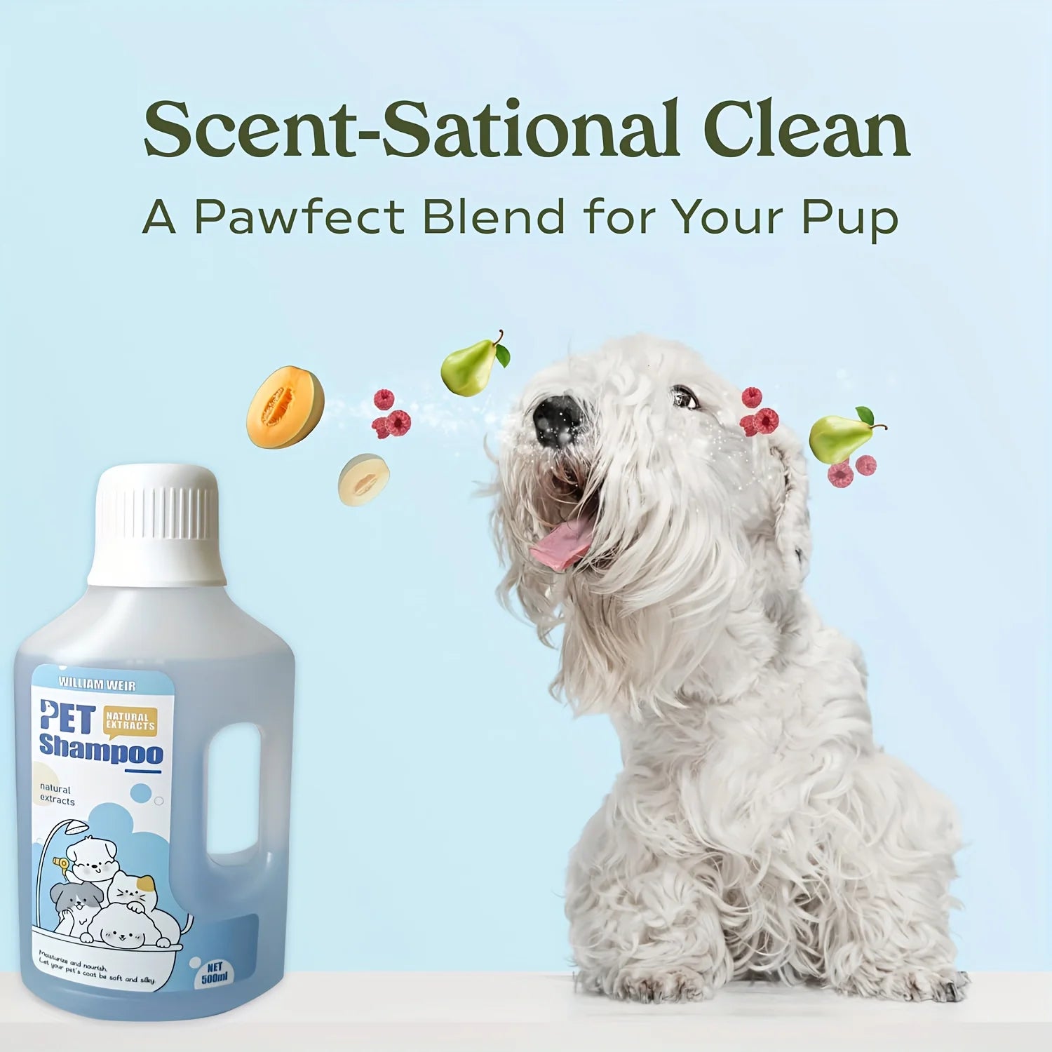 fachgo | Pet Bath Gel,Pet Shampoo,Cat and Dog Bath Gel,Gentle Soothing Formula,Suitable for Cats and Dogs,Cares for Pet Hair Health,500ml