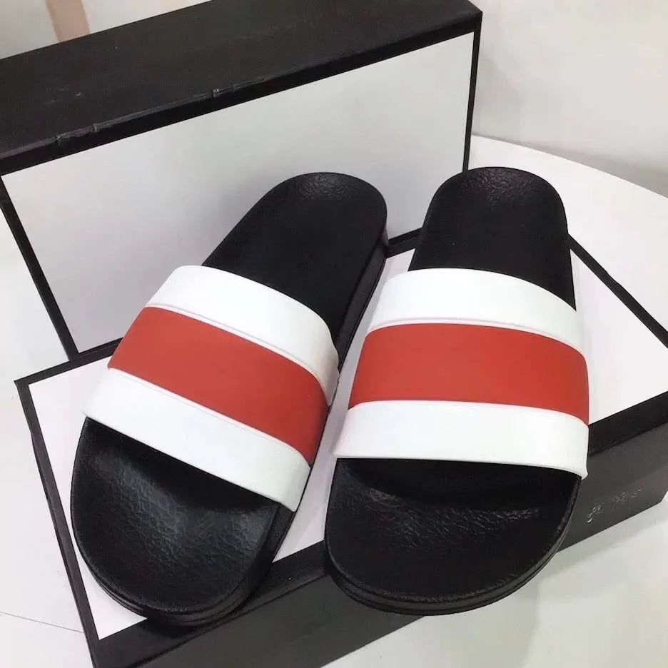 fachgo | Designer Sandal Women Men Rubber Leather Slide Sandal Dress Shoe Wedges Sandal Beach Slippers Luxury Summer Platform