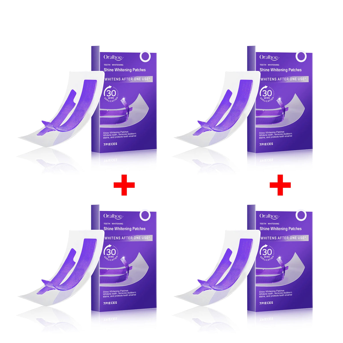 Purple Teeth Whitening Strips – Peroxide-Free, 30-Minute Brightening (7 Strips)