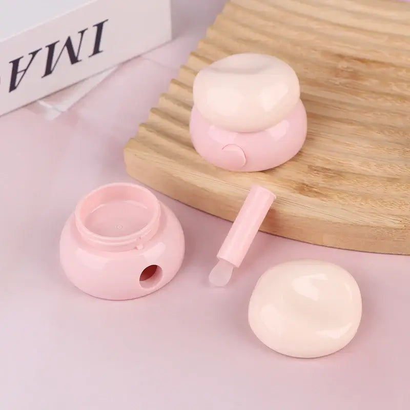 fachgo | 3.5g Mini Cosmetic Empty Jar Pots Makeup Skincare Container Face Cream Box Lip Balm Box With Silicone Spoon Refillable Bottles