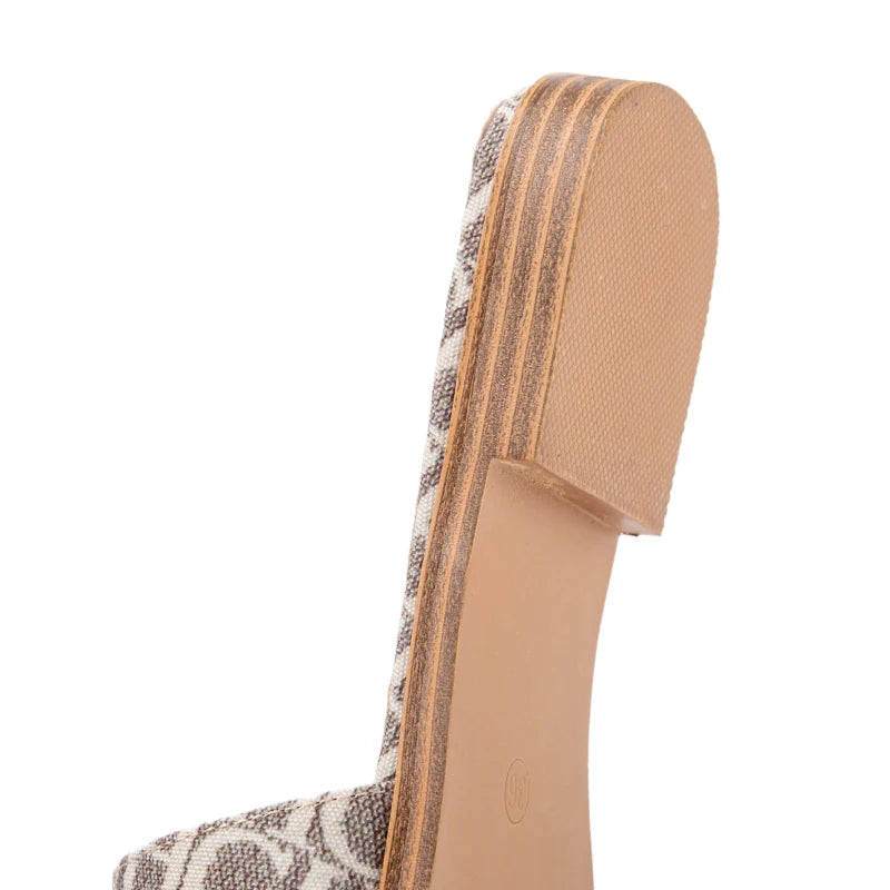 fachgo | Classic Simple Design Wearable Comfortable Anti-slip Sole Letter Printed Slippers Seasonal New Summer Fashion Women's Sandals