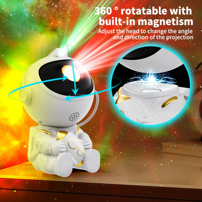 Astronaut Galaxy Projector – LED Night Light