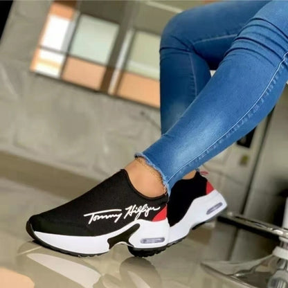 fachgo | Casual Breathable Wedges Ladies Walking Sneakers Flat Women Shoes