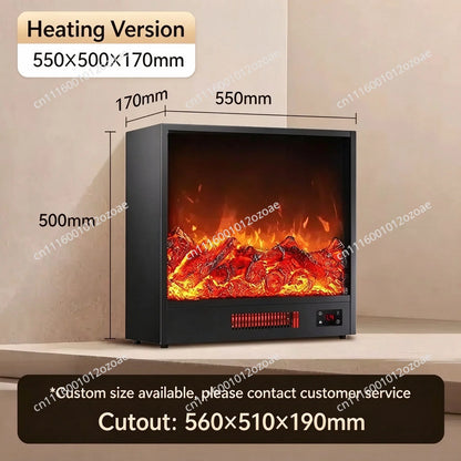 Heater Household Living Room Embedded Fake Fire TV Fireplace Core Electronic Fireplace Simulation Flame Decorative Cabinet