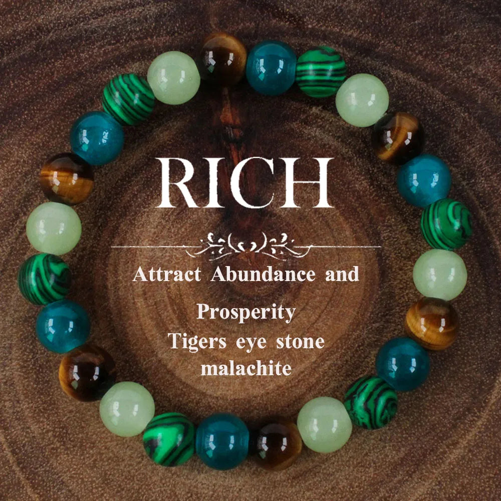 fachgo | Tiger Eye Stone Bohemian Bracelet for Women