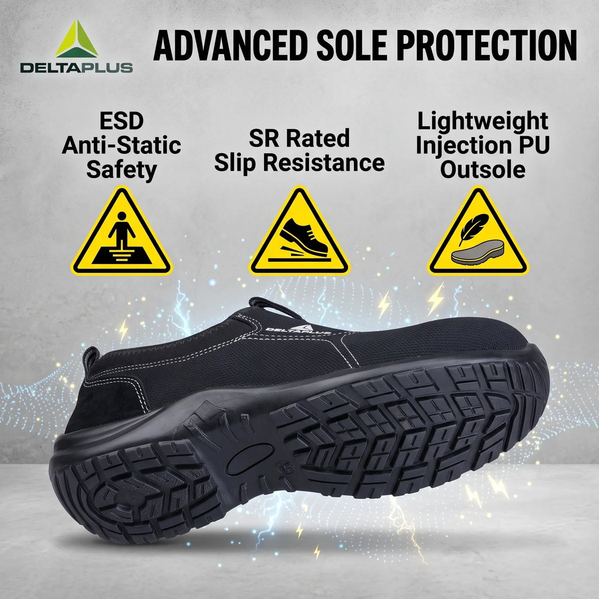 Safety Shoes Man Work Black Slip On Steel Toe Lightweight Breathable Summer Non Anti Static Protective