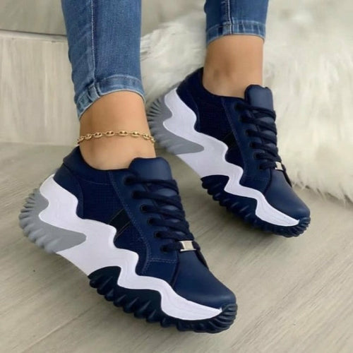 fachgo | Summer Women's Sneakers Thick Bottom Canvas Casual Shoes