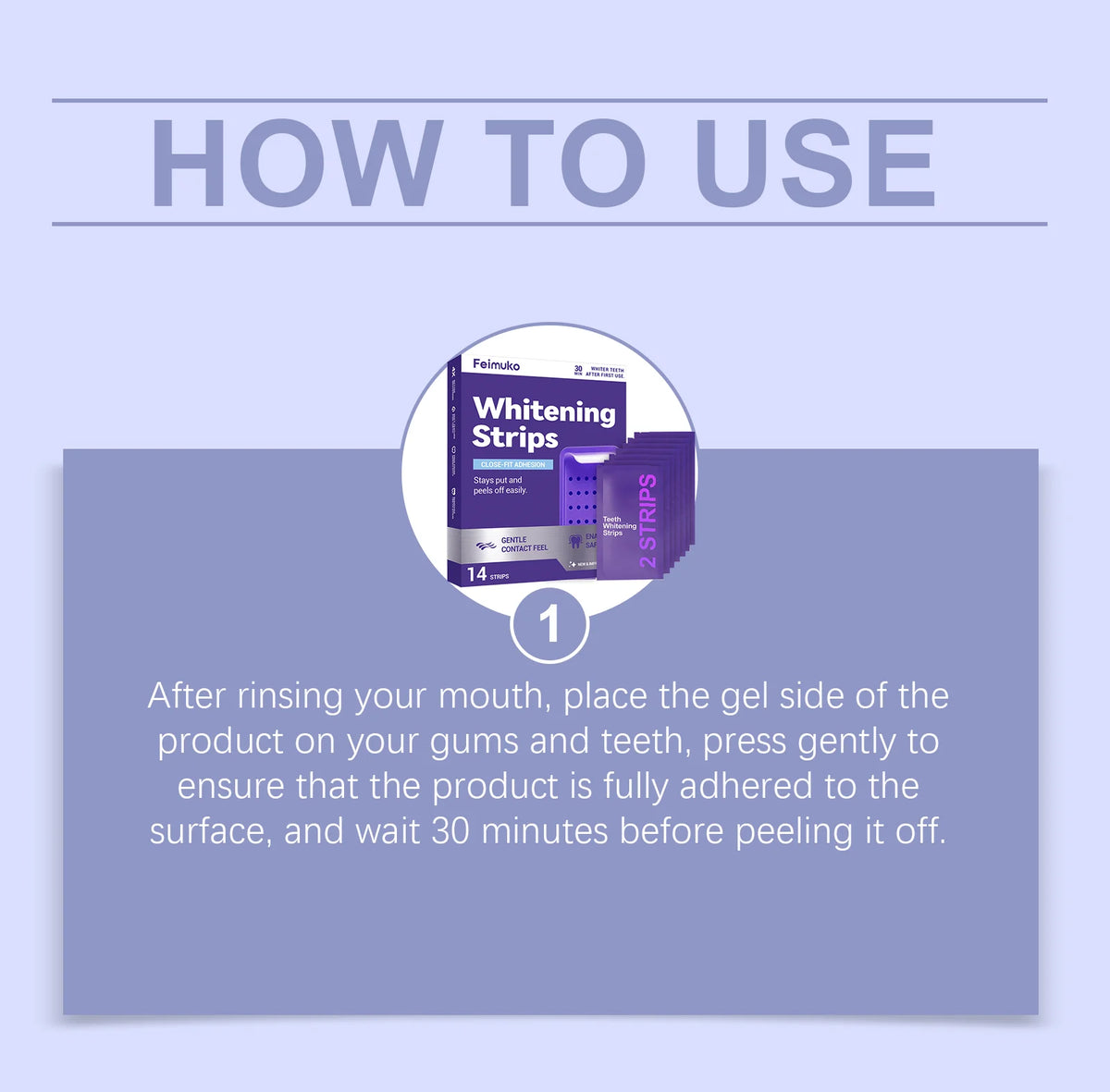 Purple Teeth Whitening Strips – Mint Fresh, Gentle Brightening Patches