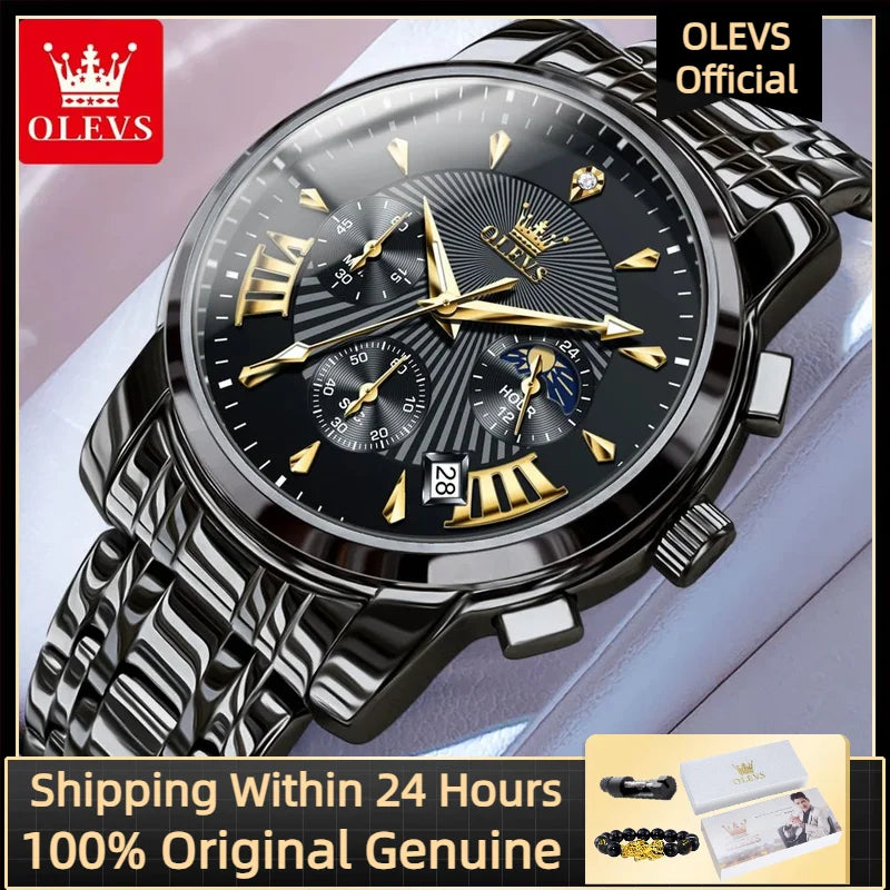 fachgo | OLEVS 2892 Moon Phase Men’s Watch