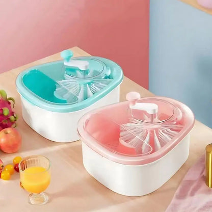 Manual Fruit & Vegetable Washer with Rotating Brush