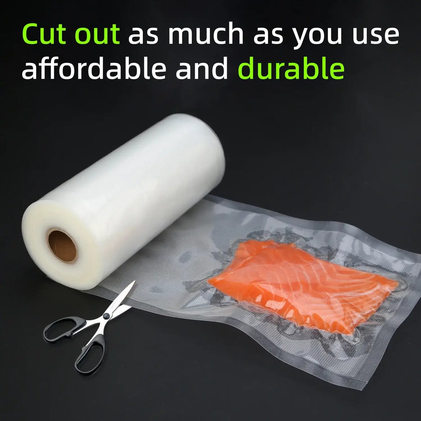 fachgo | 5-Pack Vacuum Sealer Bags: Anti-Puncture Tech, Thick PE+PA, Textured. Fits All Machines, BPA-Free. Keeps Meat, Veggies Fresh Lon