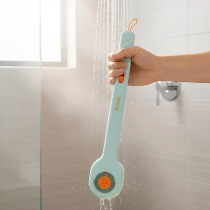 17 Inch Long Handle Bath Brush with Soap Dispenser Soft Bristles for Hard-to-Reach Back Shower Body Cleaning