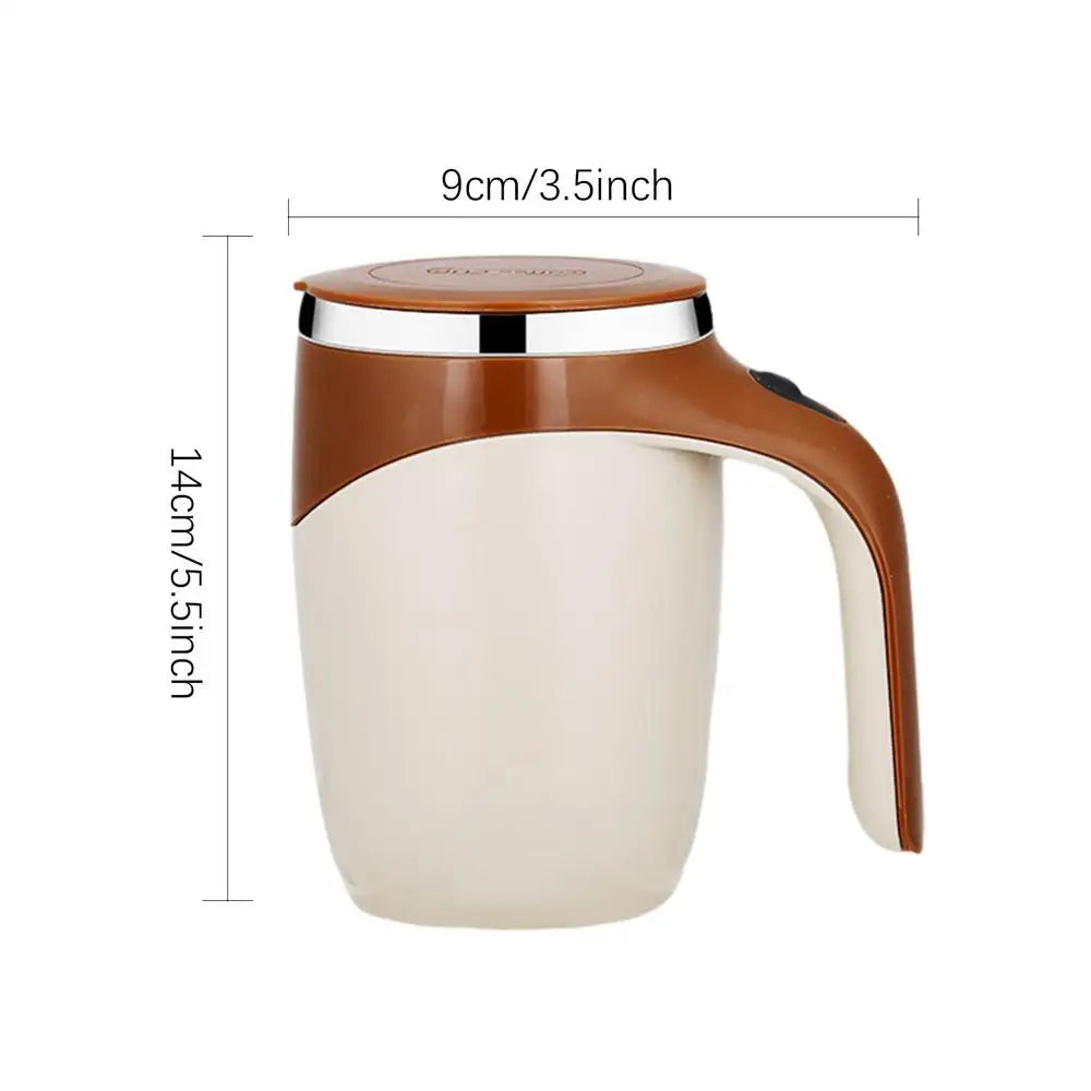 fachgo | Portable Coffee Electric Stirring mug Large Capacity Automatic Blender Cup Stainless Steel Rotating Magnetic home Drinking Tool
