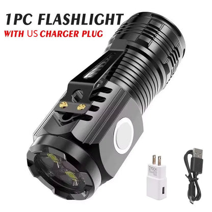 fachgo | 1/2PCS/A Set Portable Super Bright Mini Flashlight Night Walking, Rechargeable Waterproof Emergency Spotlight Outdoor Torch