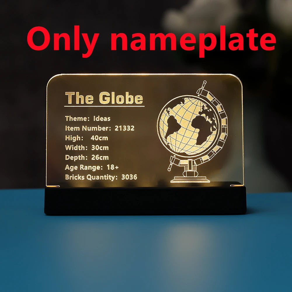 LED Lighting & Nameplate Options for The Globe 21332