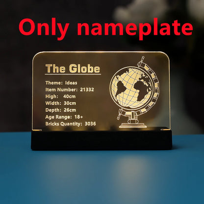 LED Lighting & Nameplate Options for The Globe 21332