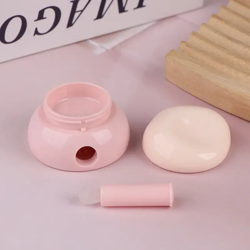 fachgo | 3.5g Mini Cosmetic Empty Jar Pots Makeup Skincare Container Face Cream Box Lip Balm Box With Silicone Spoon Refillable Bottles
