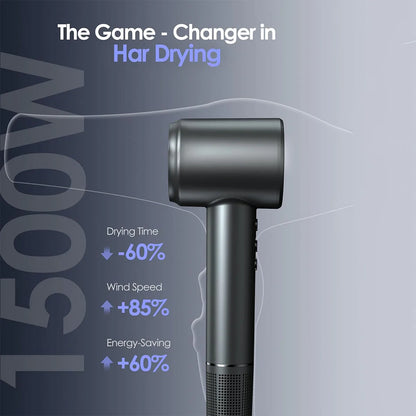 fachgo | Electric High Speed Hair Dryer 120000RPM Brushless Negative Ions Blow Dryer Super Powerful Wind Lownoise Quick Drying Hair Dryer