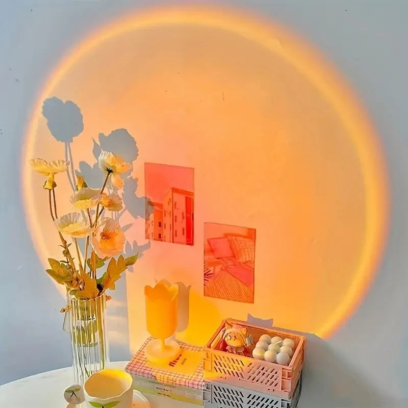 LED Sunset Projection Lamp – USB Powered