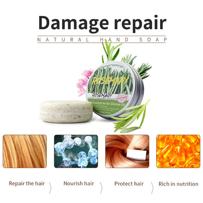 fachgo | Rosemary shampoo soap without silicone oil plant shampoo soap cleanses the scalp nourishes hair controls oil