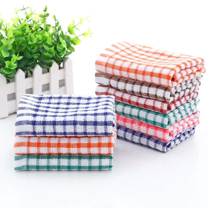 fachgo | 6PCS Cotton Kitchen Tea Towels Absorbent Lint Free Catering Restaurant Cloth Dish Towels Cleaning Cloth Kitchen Cleaning Towel