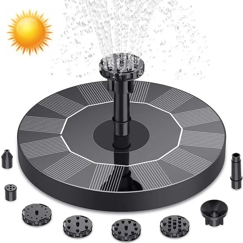 fachgo | Solar Light Water Fountain Pool Pond Waterfall Fountain Garden Supplies Decoration Outdoor Solar Powered Fountain Bird Baths