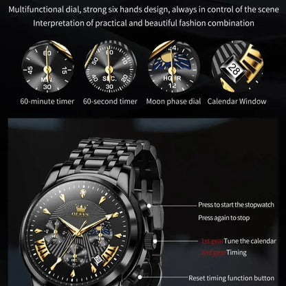 fachgo | OLEVS 2892 Moon Phase Men’s Watch