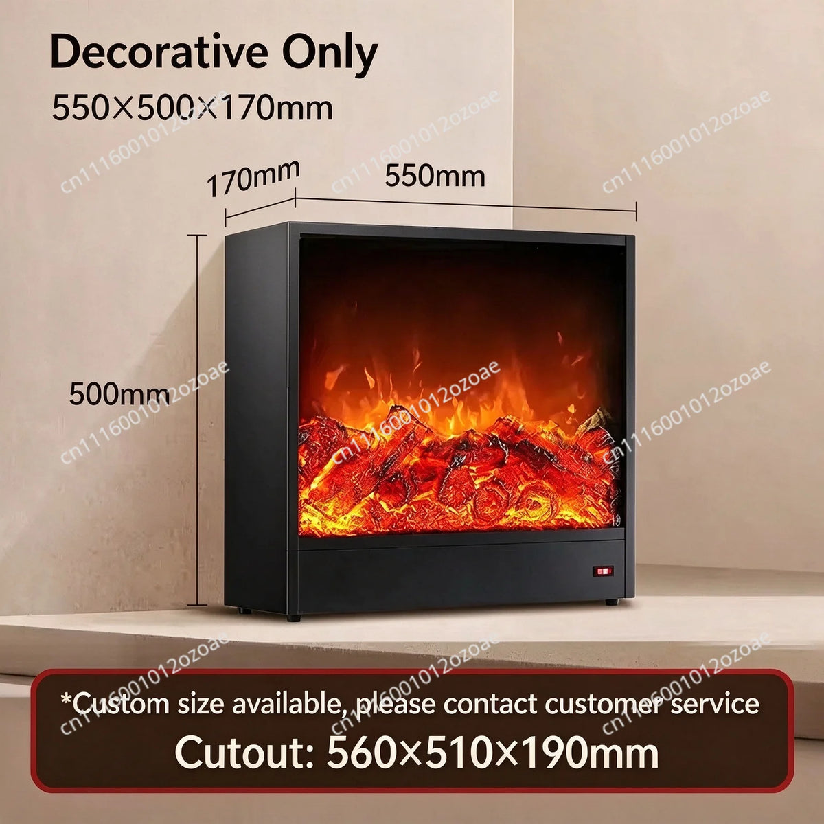 Heater Household Living Room Embedded Fake Fire TV Fireplace Core Electronic Fireplace Simulation Flame Decorative Cabinet