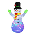 Christmas Lights Snowman Christmas Inflatable Model 210t Polyester Material Direct Supply from Manufacturer Waterproof Led Light-Emitting Inflatable