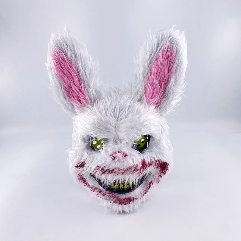 Halloween Light Up Horror Animal Mask LED Luminous Bloody Bear Mask Flashing Neon Cosplay Scary Masquerade Party Mask Supplies