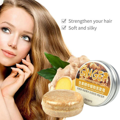 fachgo | Ginger Polygonum Soap Shampoo Soap Cold Processed Soap Hair Shampoo Bar Pure Plant Hair Shampoos Hair Care