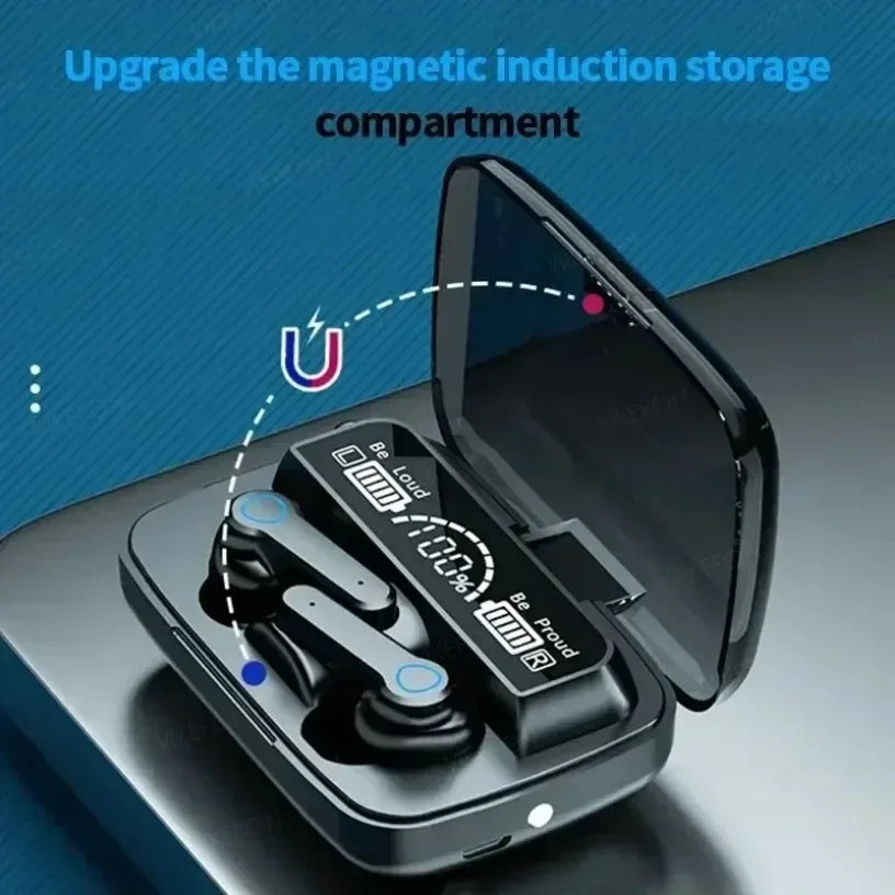 fachgo | Original M19 Bluetooth Headset Wireless In-Ear Sports Intelligente Touch Led Displaymirror Warehouse Charging Treasure Earphone