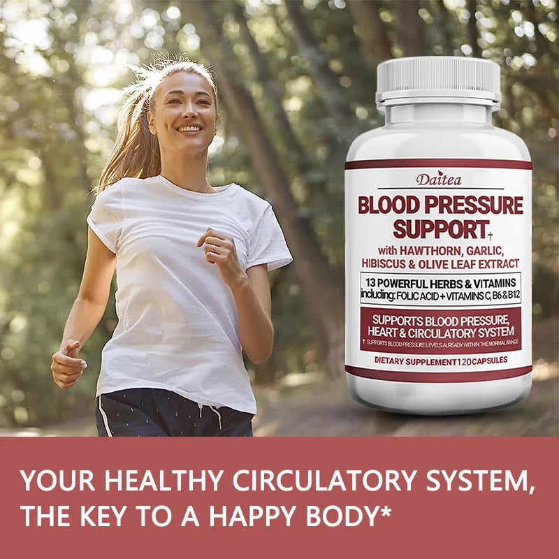fachgo | Blood Pressure Support Supplement - Supports Fat Metabolism, Blood Circulation, Healthy Brain, Heart, Blood Vessels