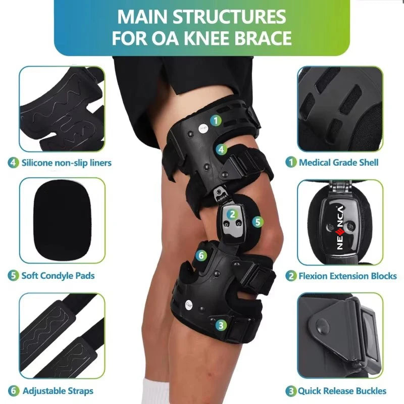 fachgo | NEENCA OA Unloader Knee Brace Pain Relief & Knee Support for ACL & Meniscus Injury Joint and Patella Stability for Men and Women