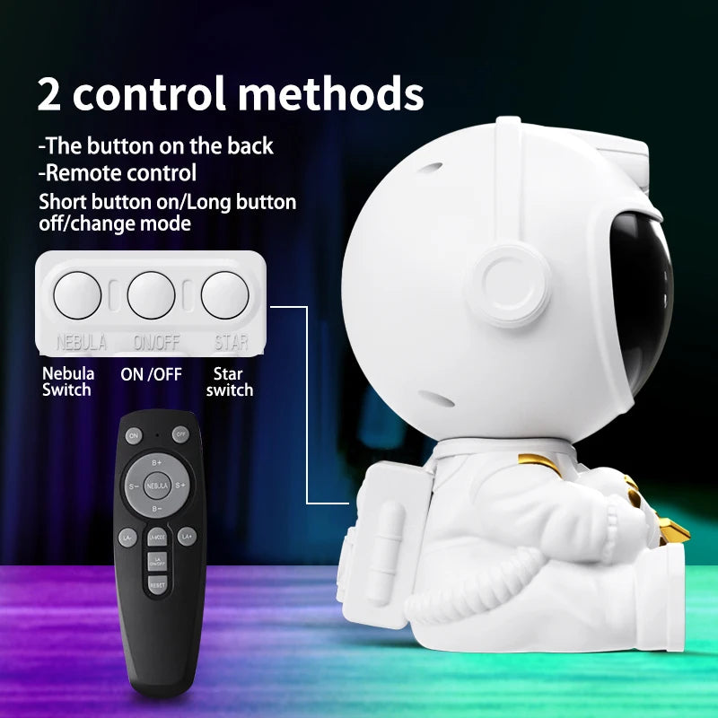 Astronaut Galaxy Projector – LED Night Light