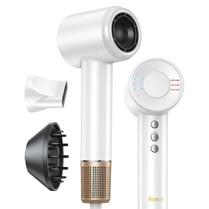 fachgo | Electric High Speed Hair Dryer 120000RPM Brushless Negative Ions Blow Dryer Super Powerful Wind Lownoise Quick Drying Hair Dryer