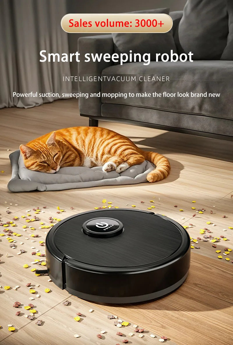 Lenovo 3-in-1 Intelligent Robot Vacuum Cleaner 6000Pa Strong Suction Sweep Mop Charge USB Robot For Pet Hair Hard Floor Cleaning