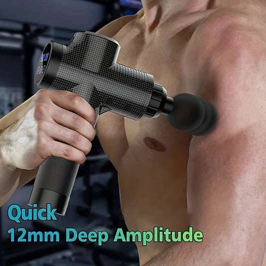 fachgo | Professional Massage Gun Massage Gun LCD Digital Display with 99 Levels for Adjusting the Body Arms Legs Back Deep Massage
