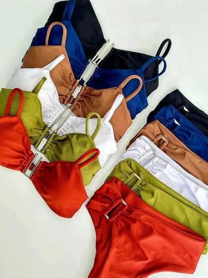 fachgo | Bandeau Push-Up Brazilian Bikini Set