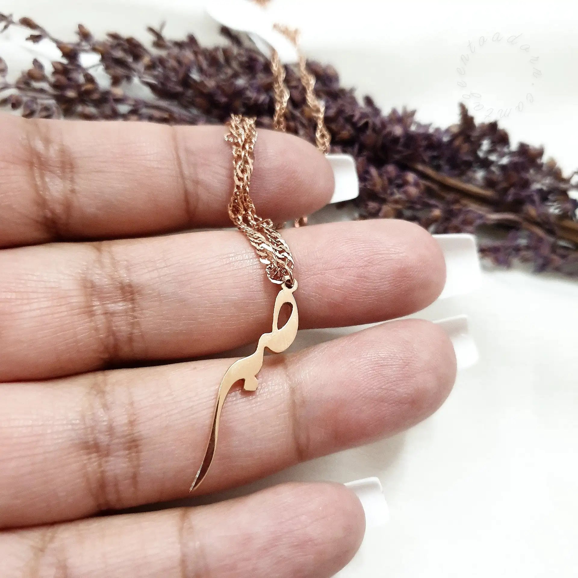 fachgo | Sabr Patience Rose Gold Pendant Necklace