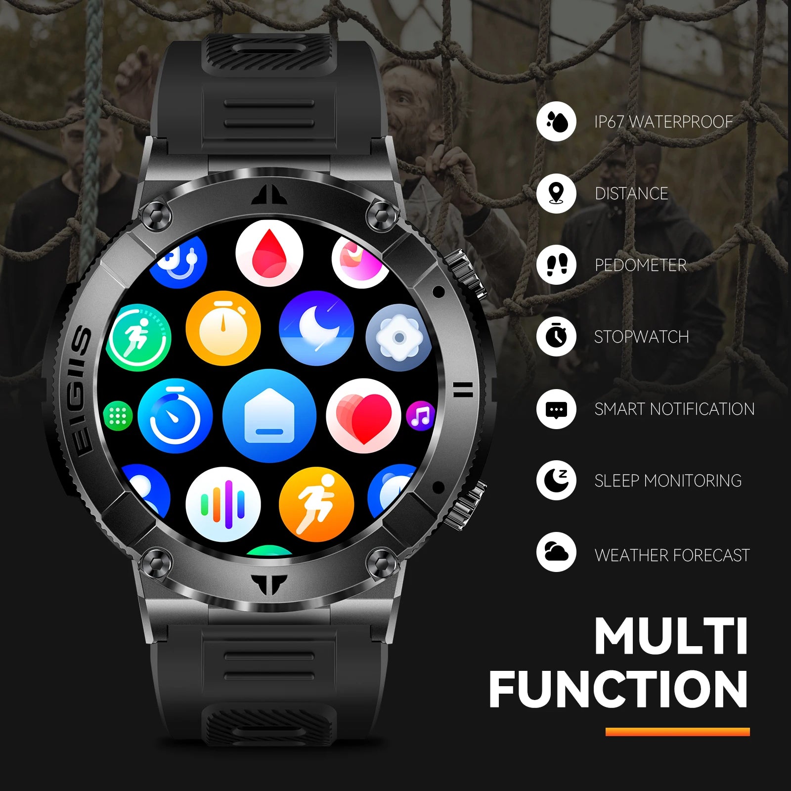 fachgo | LaNikar Smart Watch Men TFT Display Bluetooth Call Blood Pressure Sport Fitness Health Monitor Custom Dial Waterproof Smartwatch