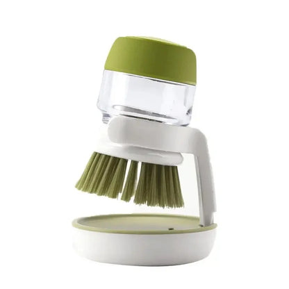 Dish Brush With Soap Dispenser Multi Use Soap Dispensing Scrub Brush For Household Universal Kitchen Dish Palm Brush With Tary