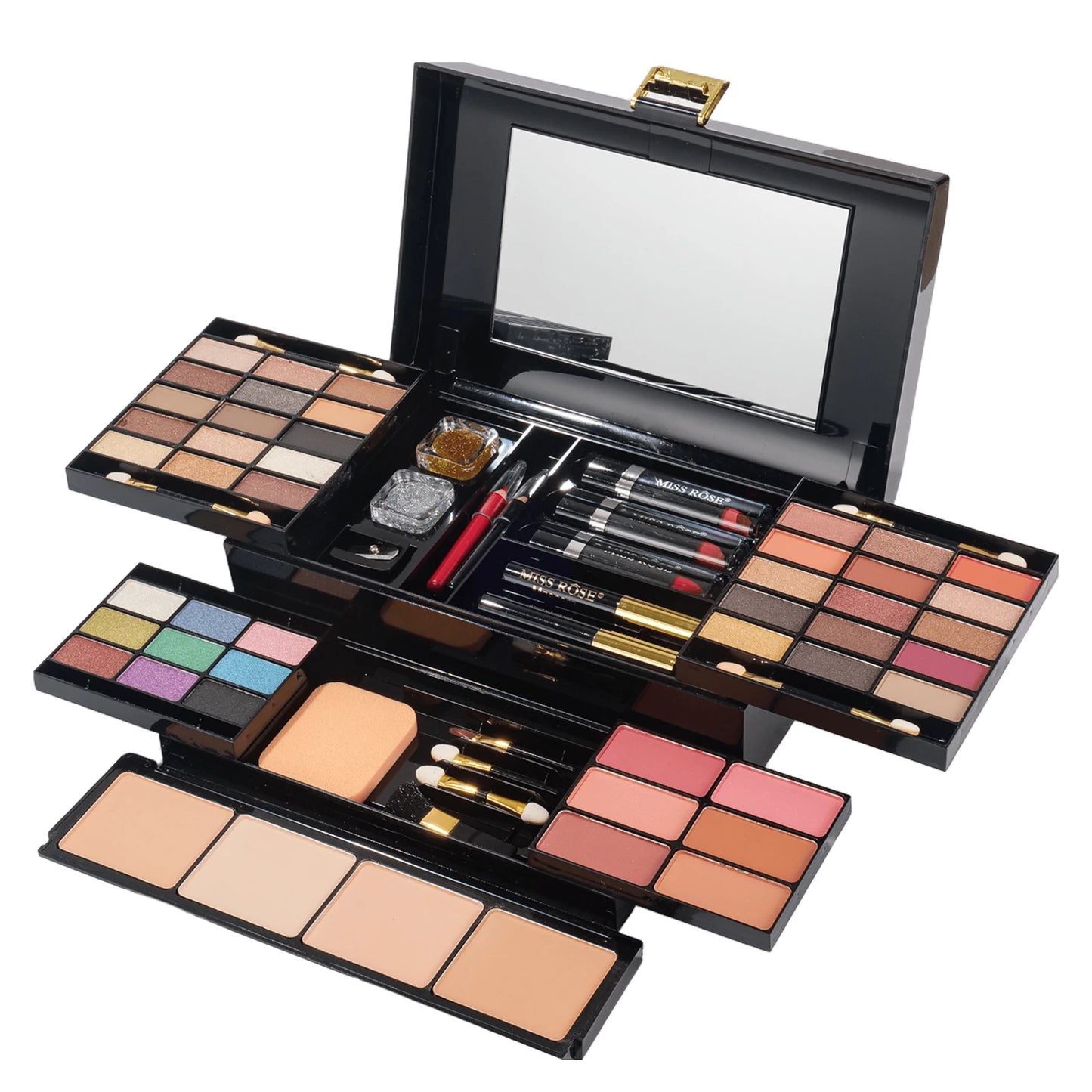 fachgo | Women's Professional Makeup Set with Mirror 58 Colors All-In-One Makeup Gift Set for Girls, Includes Eyeshadow, Powder, Blush, L